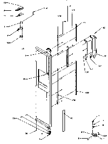 Freezer Door Hinge And Trim Parts Diagram and Parts List for SXD22Q2L-P1181308WL  Amana Refrigerator