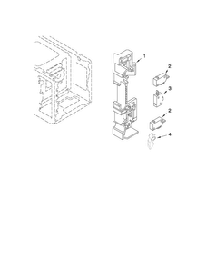 Microwave Latch Board Parts Diagram and Parts List for UMC5200BAS06  Maytag Microwave