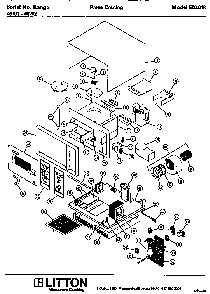 Section 8 Diagram and Parts List for 70 0502 Amana Microwave