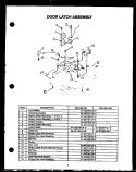 DOOR LATCH ASSY Diagram and Parts List for FDO-250-2W FDO-250-2 W Amana Microwave