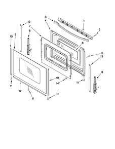 Door Parts Diagram and Parts List for MER5605WB0  Maytag Range