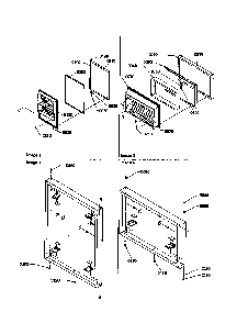 Door Assemblies Diagram and Parts List for THI18TW-P1302401WW  Amana Refrigerator