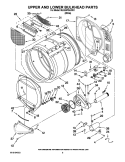 UPPER AND LOWER BULKHEAD PARTS Diagram and Parts List for MLG24PDAXW1  Maytag Dryer