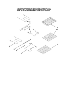 Rack And Element Parts Diagram and Parts List for MER6775BCW17  Maytag Range