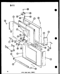 Upper Door Parts Diagram and Parts List for TM14D-P73953-23W  Amana Refrigerator