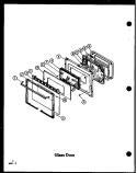GLASS DOOR Diagram and Parts List for AO-27DB P8554704S Amana Wall Oven