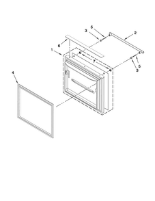 Freezer Door Parts Diagram and Parts List for JFC2290VPR3  Jenn-Air Refrigerator