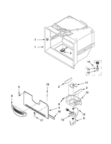 Freezer Liner Parts Diagram and Parts List for JFX2897DRM01  Jenn-Air Refrigerator