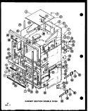 CABINET SECTION DOUBLE OVEN Diagram and Parts List for AO-27DB P8554704S Amana Wall Oven