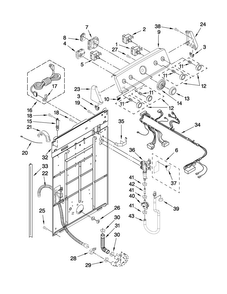 Controls And Rear Panel Parts Diagram and Parts List for MVWC7ESWW0  Maytag Washer