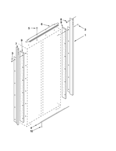 Cabinet Trim Parts Diagram and Parts List for JS48CXDUDB00  Jenn-Air Refrigerator