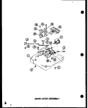 DOOR LATCH ASSY Diagram and Parts List for AO-27D P8554702S Amana Wall Oven