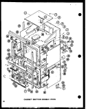 CABINET SECTION DOUBLE OVEN Diagram and Parts List for AO-27D P8554702S Amana Wall Oven