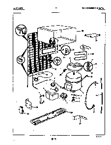 Unit Compartment & System Diagram and Parts List for RT11G 86T00 Maytag Refrigerator