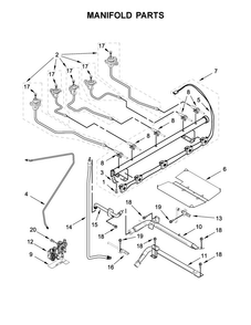 Manifold Parts Diagram and Parts List for MGR8800FB0  Maytag Range