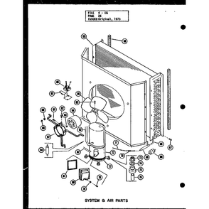 System & Air Parts 3 Diagram and Parts List for EG3,12-1 P54688-5C Amana Air Conditioner