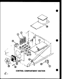 CONTROL COMPARTMENT SECTION Diagram and Parts List for AO-27D P8554702S Amana Wall Oven