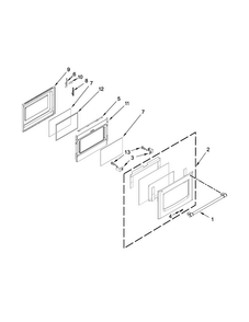 Lower Door Parts Diagram and Parts List for MGT8820DS03  Maytag Range