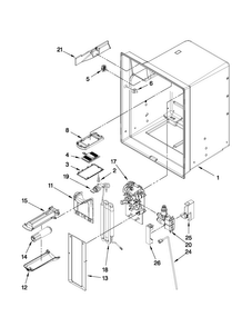 Refrigerator Liner Parts Diagram and Parts List for MFX2571XEM2  Maytag Refrigerator