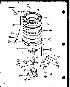 Section 3 Diagram and Parts List for LWD450 P7762129W W Amana Washer