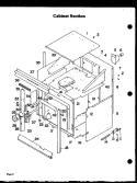 CABINET SECTION Diagram and Parts List for DDO-750  Amana Wall Oven