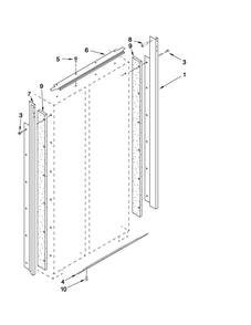 Cabinet Trim Parts Diagram and Parts List for JS42CXDUDB02  Jenn-Air Refrigerator