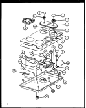 Page 1 Diagram and Parts List for PGT130UD P1131463N D Amana Cooktop