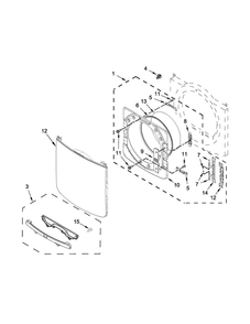 Door Parts Diagram and Parts List for MGD8100DW1  Maytag Dryer