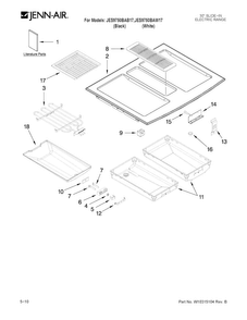 Cooktop Parts Diagram and Parts List for JES9750BAB17  Jenn-Air Range