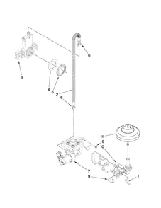 Fill, Drain And Overfill Parts Diagram and Parts List for MDC4809AWB4  Maytag Dishwasher