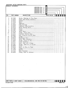 Water Carrying And Pump Assembly Page 3 Diagram and Parts List for 6540A REV D Norge Washer