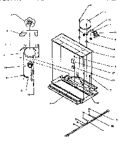 Compressor Compartment Diagram and Parts List for TG18S3L-P1194601W  Amana Refrigerator