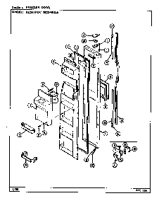 Freezer Door Diagram and Parts List for RC244RDA DS83B Magic Chef Refrigerator