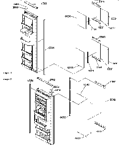 Refrigerator/freezer Door Trim And Panels Diagram and Parts List for SRDE27TPW-P1190603WW  Amana Refrigerator