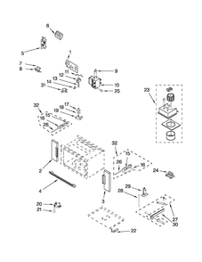 Cabinet And Stirrer Parts Diagram and Parts List for MMW9730AB00  Maytag Microwave