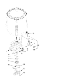 Gearcase, Motor And Pump Parts Diagram and Parts List for MVWX500XL0  Maytag Washer