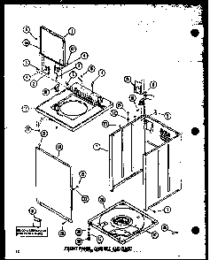 Section 13 Diagram and Parts List for LW3303W P1164316WW Amana Washer