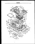 Page 1 Diagram and Parts List for RTR-646  Caloric Cooktop
