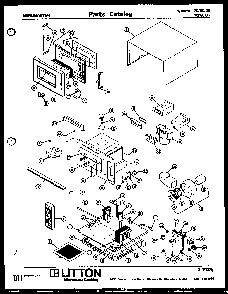 Replacement Parts Diagram and Parts List for 70 5005 Amana Microwave