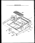 BURNER BOX SECTION Diagram and Parts List for RDS-648-UK RDS-648-U K Caloric Cooktop