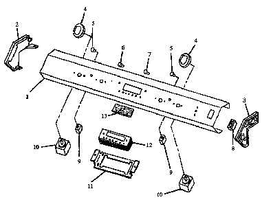 Control Panel Diagram and Parts List for EST3102L-P1130629NL  Caloric Range