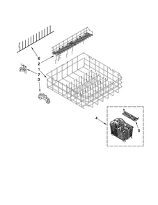 Lower Rack Parts Diagram and Parts List for MDB8959AWB4  Maytag Dishwasher