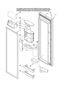 Refrigerator Door Parts Diagram and Parts List for JC2225GEKB13  Jenn-Air Refrigerator