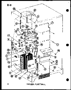 Freezer Functional Diagram and Parts List for SLDI22F-1-P75400-14W  Amana Refrigerator