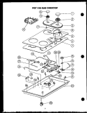 Page 2 Diagram and Parts List for PGT136-UD PGT1360UD Amana Cooktop