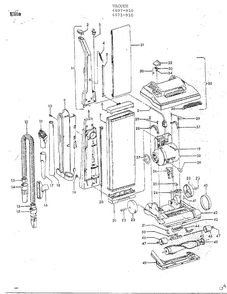 Elite Diagram and Parts List for U4671-910  Hoover Upright Vacuum