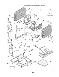 Unit Assembly Diagram and Parts List for CAH24WCR1  Crosley Air Conditioner