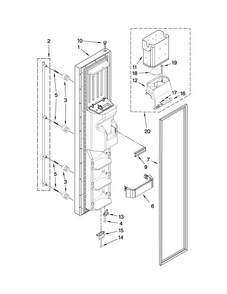 Part Location Diagram of 12850924 Whirlpool HANDLE