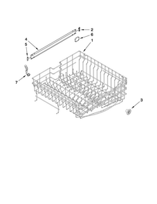 Upper Rack And Track Parts Diagram and Parts List for ADB1600AWS3  Amana Dishwasher