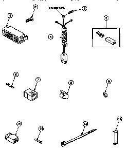 Power Cord And Terminals Diagram and Parts List for LW8363W2 PLW8363W2B Amana Washer
